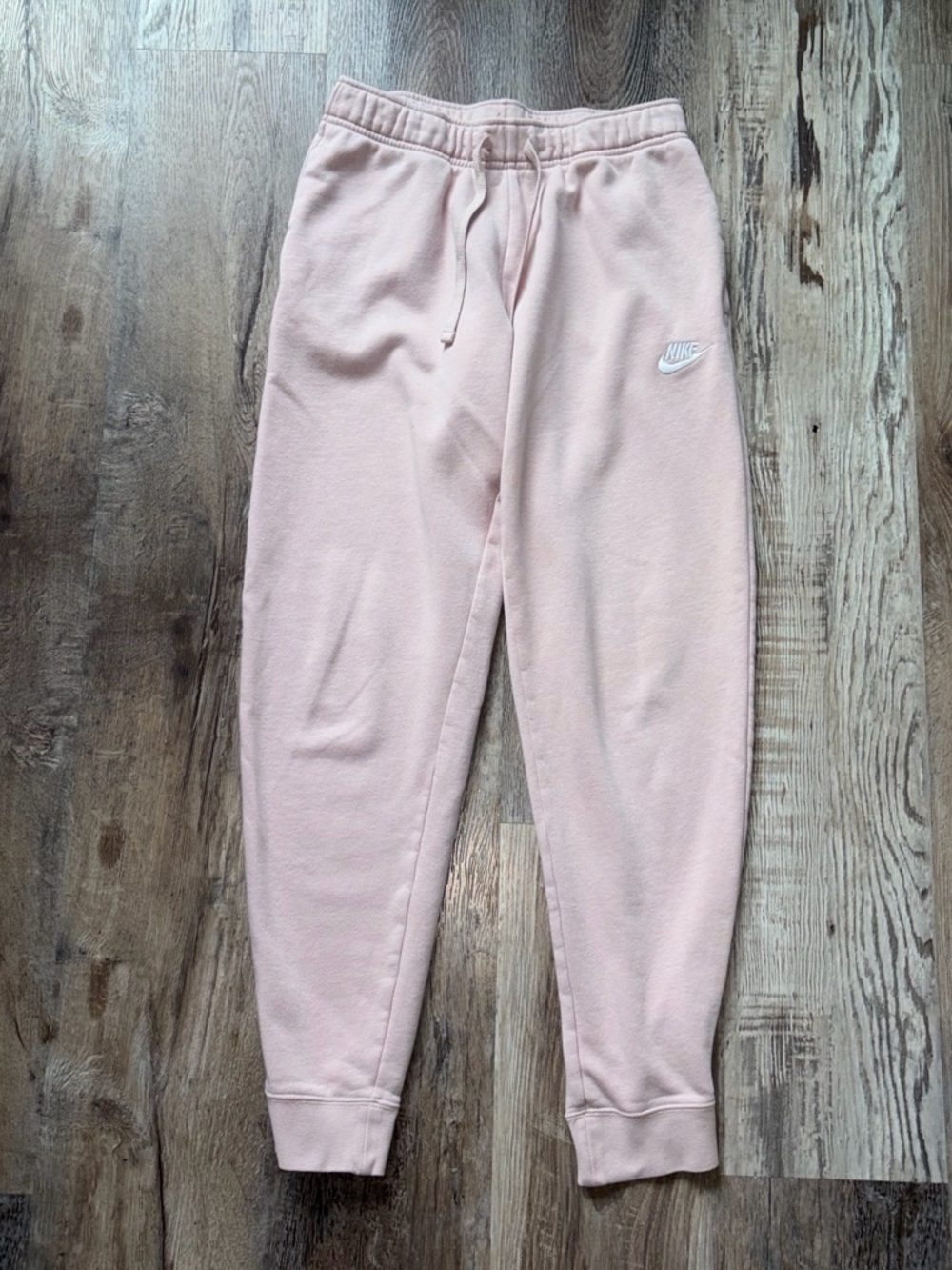 Nike Mid Rise Women's Dusty Pink Oxford/White Club Fleece Joggers Size Small